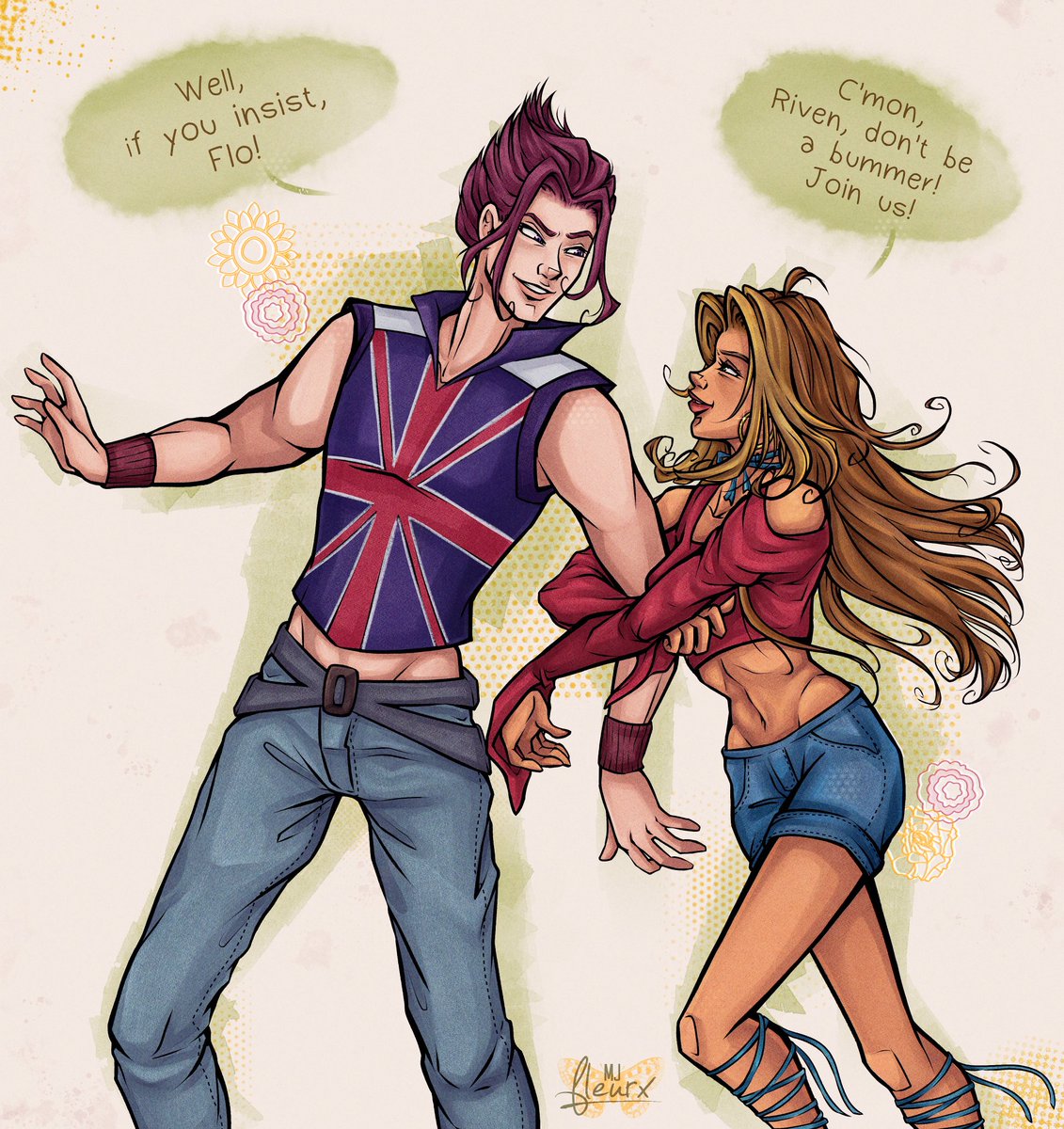 WFleurx's tweet photo. That season 2 scene of Flora and Riven on a balcony has awoken something in everyone of us. 🤌

#Winxclub #Winx #Winxart #winxfanart #winxclubfanart #Winxclubart #winxflora #Winxclubflora #Winxriven #Winxclubriven #Winxdesign #winxclubdesign #comicart https://t.co/Sd8pMNTgld
