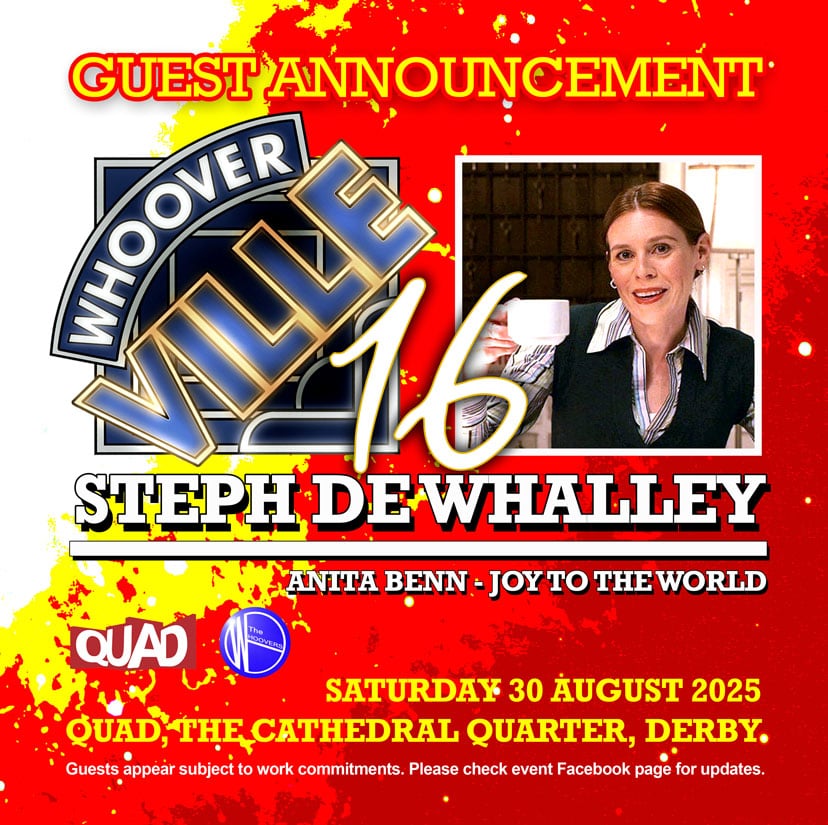 The Whoovers (@whoovers) on Twitter photo #Whooverville 16 Official Guest Announcement.
We are delighted that Steph de Whalley (Anita Benn), will be joining us at Derby Quad on Saturday 30 Aug.
<a href="/Stephen_Hatcher/">Stephen Hatcher</a> @Andydrewz <a href="/CygnusTweets/">CYGNUS ALPHA EVENTS</a> #Whooverville 16 Official Guest Announcement.
We are delighted that Steph de Whalley (Anita Benn), will be joining us at Derby Quad on Saturday 30 Aug.
<a href="/Stephen_Hatcher/">Stephen Hatcher</a> @Andydrewz <a href="/CygnusTweets/">CYGNUS ALPHA EVENTS</a>