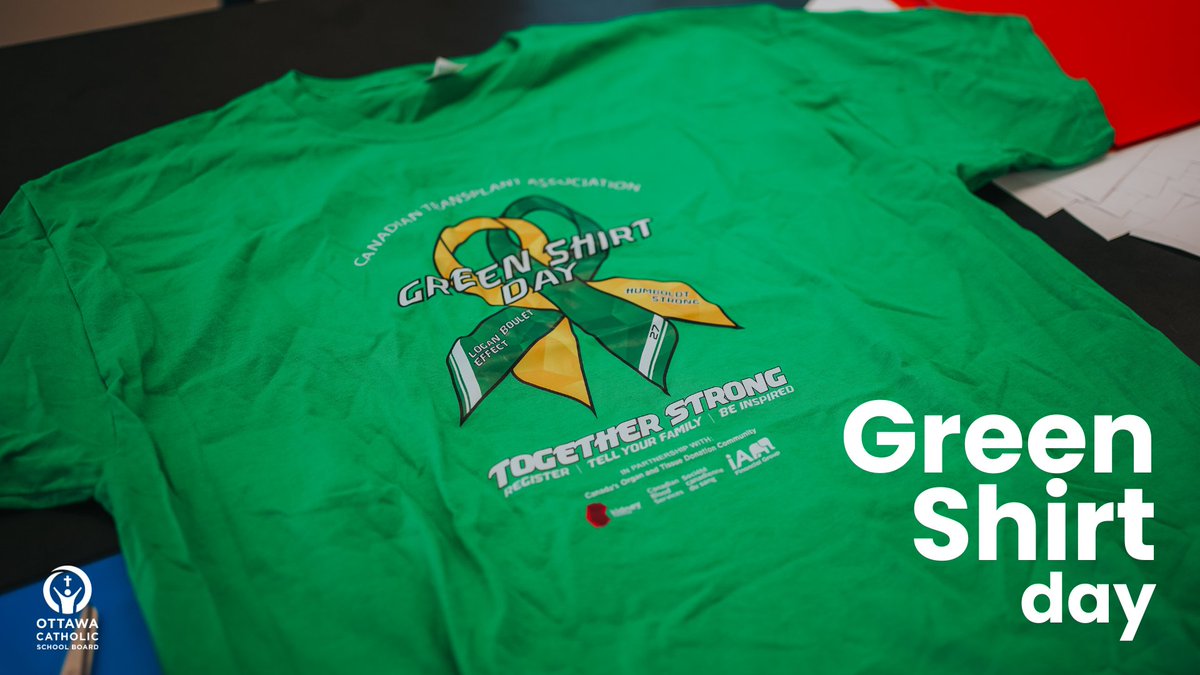 OttCatholicSB's tweet photo. 💚 Inspired by the legacy of Logan Boulet, who gave the gift of life through organ donation in 2018, thousands have registered as donors. Organ and tissue donation is a life-changing gift of hope.
🔗Learn more: https://t.co/8hEyUYAksX
#BeADonor #greenshirtday #organdonation https://t.co/E7y7BhHHbA