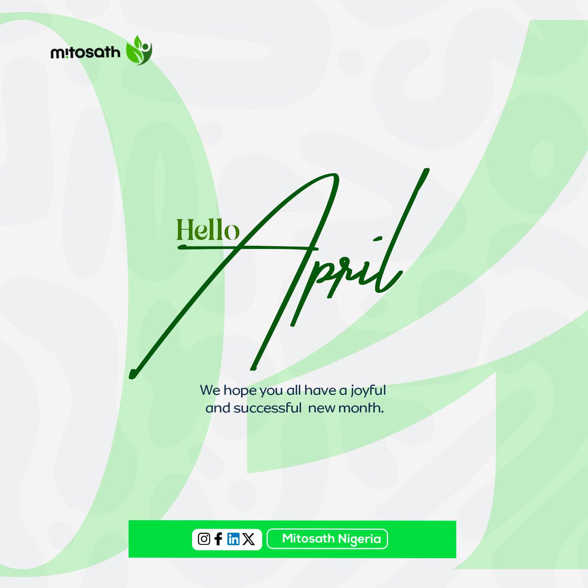 Happy New Month from all of us at <a href="/MITOSATH/">mitosath</a> 😇

Welcome to April!🥳

#MITOSATH