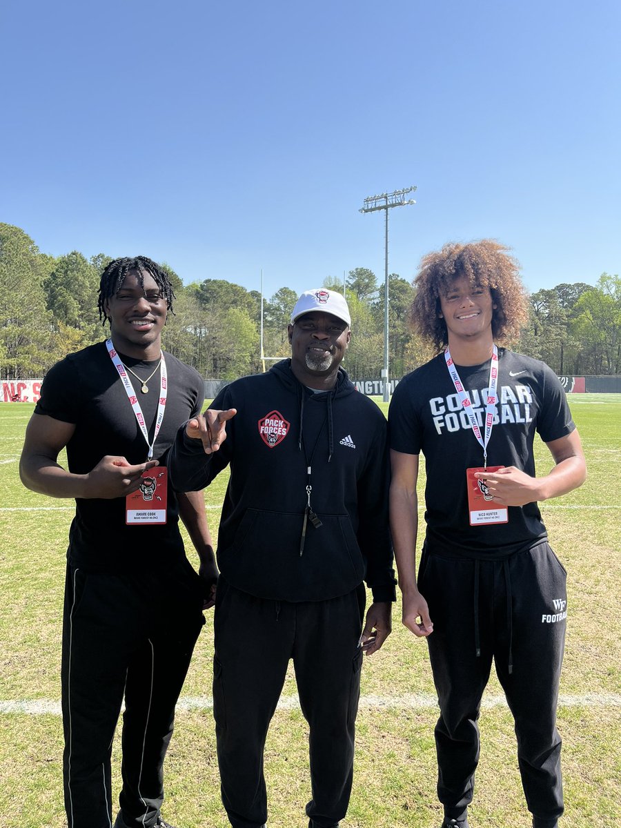Amare’ Cooke (@amarenxt) on Twitter photo Had a good time at NC State today <a href="/scottlove30/">Coach Love</a> <a href="/WF_CougarFball/">Wake Forest HS Football</a> <a href="/Coach_Jenks/">Hunter Jenks</a> <a href="/CoachGreeneOL/">Brian Greene</a> <a href="/CoachCwarren/">Charlton Warren</a> <a href="/BMitchellNCS/">Brian Mitchell</a> Had a good time at NC State today <a href="/scottlove30/">Coach Love</a> <a href="/WF_CougarFball/">Wake Forest HS Football</a> <a href="/Coach_Jenks/">Hunter Jenks</a> <a href="/CoachGreeneOL/">Brian Greene</a> <a href="/CoachCwarren/">Charlton Warren</a> <a href="/BMitchellNCS/">Brian Mitchell</a>
