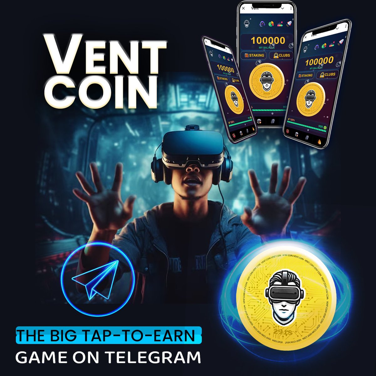 ventcoin2025's tweet photo. "Drop the boring, grab the rewards! 🎁 $VENT = endless fun + endless cash. 🔥 

 #PlayToEarn
#airdrop #blockchain
#blockchaintechnology #crypto 
#cryptonews 
#cryptocurrency 
#cryptomarket 
#cryptoworld 
#taptoearn #cryptomillionaire
#taptoearnmining #ventcoin https://t.co/YCnBi3d8lR