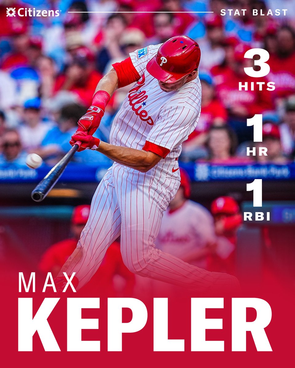 Phillies's tweet photo. Max mashed in his first home game at Citizens Bank Park 💪 https://t.co/6PGl1mB11Z