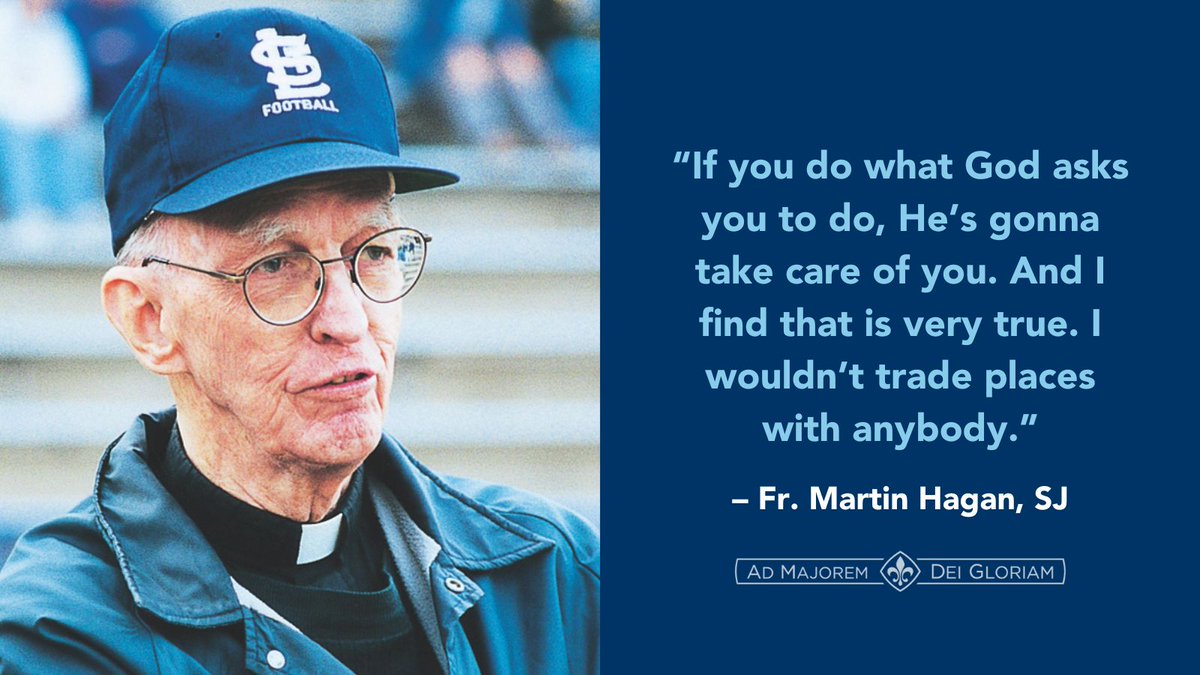 sluhjrbills's tweet photo. FACES & NAMES: An Interview with SLUH legend Fr. Hagan from the Prep News archive. Fr. Hagan, who taught at SLUH for more than 50 years, mentored three generations of Jr. Bills and knew them each by name. https://t.co/ewWSqqjeFq
#TBT #ManForOthers #100YearsOnOakland #AMDG https://t.co/AUntrKGJsz
