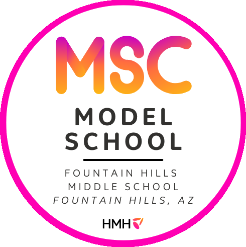 FHUSDFalcons's tweet photo. We are excited to share that Fountain Hills Middle School is a National Model School! We received our "badge" yesterday and are excited to present in Washington, D.C., this summer. https://t.co/K6qrLFa8AA