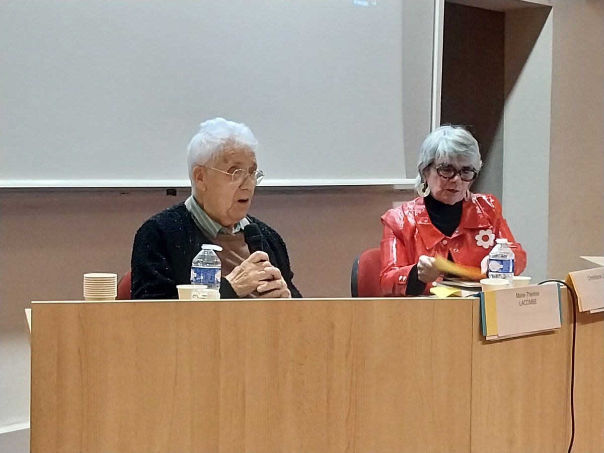 Salle pleine à l'école de Purpan pour un colloque organisé par #soroptimist international sur le thème : Agricultrices !
Témoignage riche et émouvant de Marie Thérèse Lacombe veuve de Raymond Lacombe @fnsea
