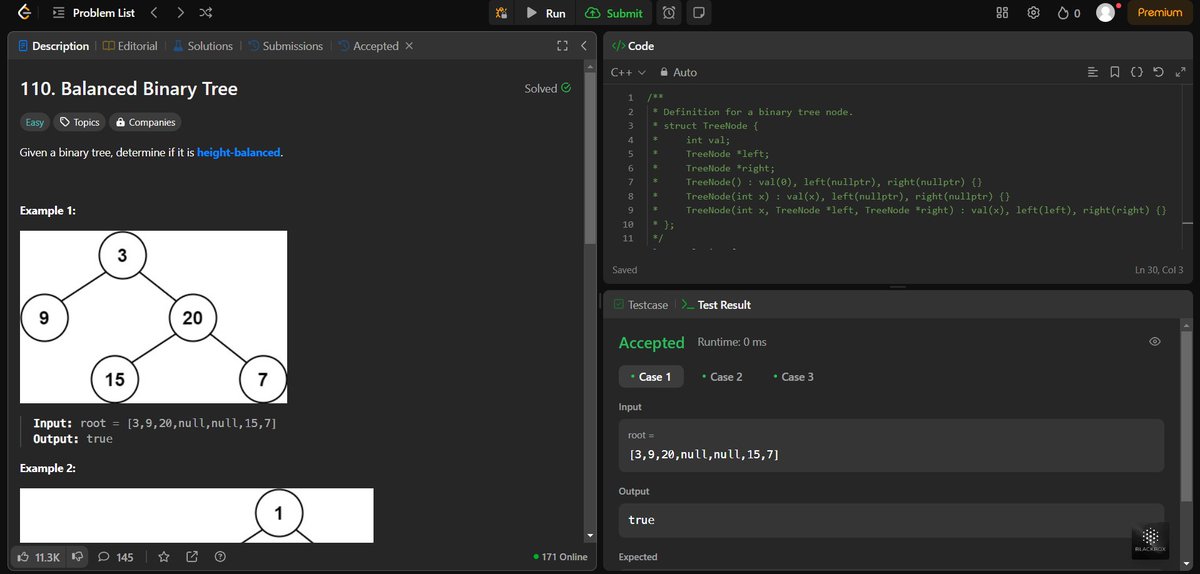 ShanmukhDev16's tweet image. Day 54/100 of #100DaysOfCode
Solved two easy binary tree problems on leetCode. #mycodingjourney #DSA