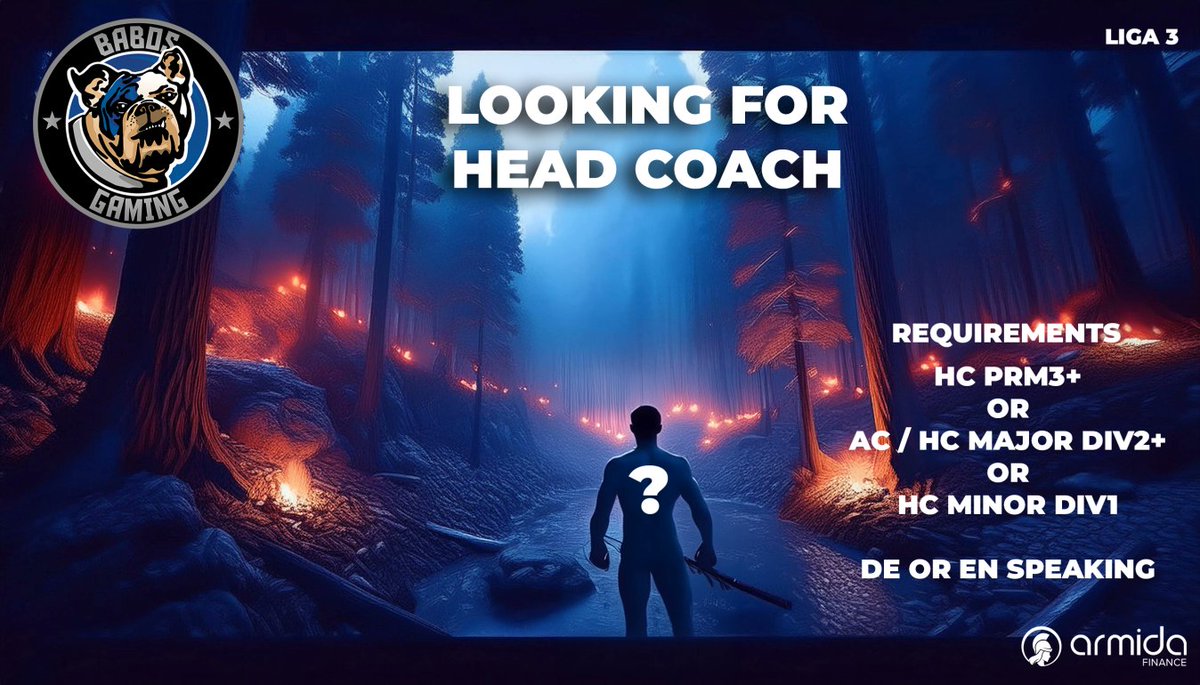 Babos Gaming (@babosgaming) on Twitter photo 🚨LIGA 3 LF COACH 🚨
We are looking for a HEADCOACH for the upcoming <a href="/PrimeLeague/">Die Techniker Prime League</a> Summer Split '25 in Liga 3!
Requirements:
- DE/EN speaking
- Coaching Experience in PRM DIV3 or AC/HC Major DIV2+ or HC minor DIV1
If you are interested or have any questions, please feel 🚨LIGA 3 LF COACH 🚨
We are looking for a HEADCOACH for the upcoming <a href="/PrimeLeague/">Die Techniker Prime League</a> Summer Split '25 in Liga 3!
Requirements:
- DE/EN speaking
- Coaching Experience in PRM DIV3 or AC/HC Major DIV2+ or HC minor DIV1
If you are interested or have any questions, please feel