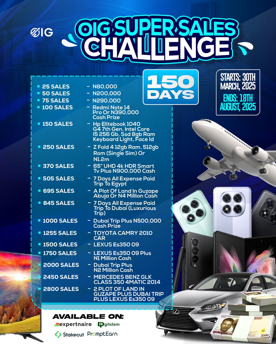 realprinceudoh_'s tweet photo. The OIG Sales Challenge Has Begun 
We still have 147 and Half Days more to go 🔥🔥🔥🔥🔥🔥 https://t.co/RCz6Frgqlo