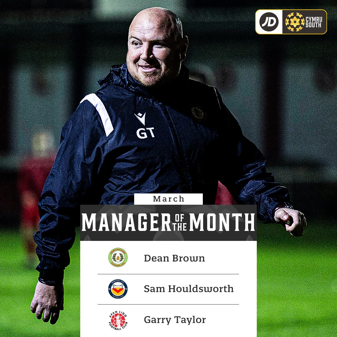 CymruLeagues's tweet photo. 🥁 Presenting the shortlist for March's Player and Manager of the Month awards across the #JDCymruLeagues.

🗳️ Pick your winners below, before the result is combined with a league and independent voting panel 👇