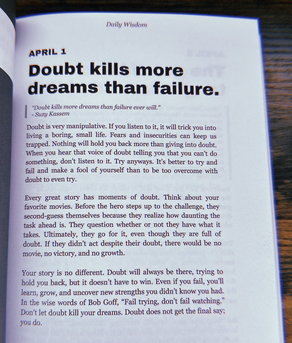 Doubt doesn’t get this final say; you do. #DailyWisdom