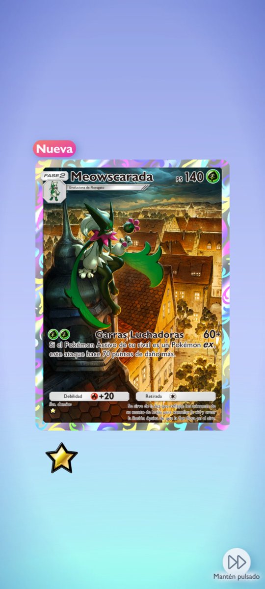 deyagames's tweet photo. Me gustó mucho este #Meowscarada que saqué en #pkmtcgpocket 🥰 https://t.co/IpOQtGRSTs
