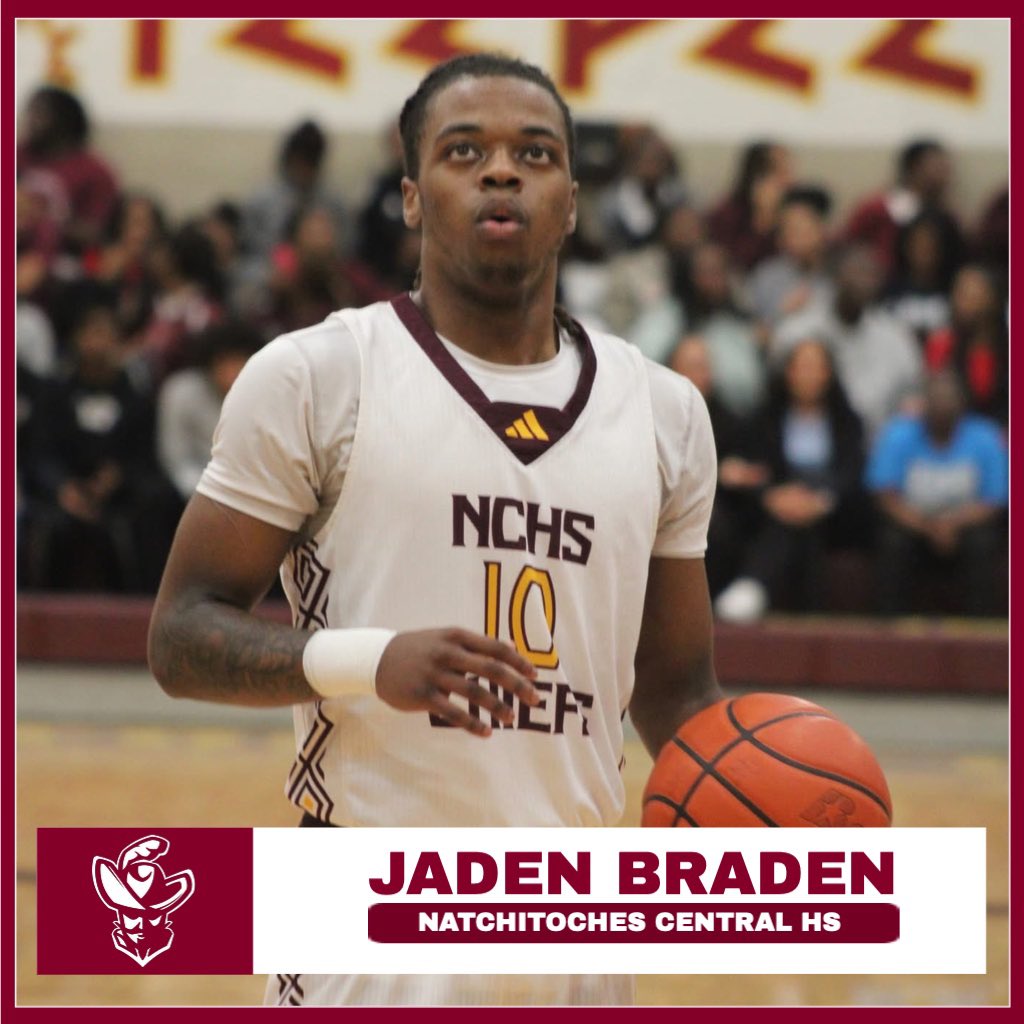 IT’S OFFICIAL! Jaden Braden is a Cavalier! The 5’10 point guard comes to BPCC from Natchitoches Central High School. Braden led the Chiefs to a 26-6 record and an appearance in the state semifinals. Welcome to BPCC Jaden! 
#BPCC #GoCavs