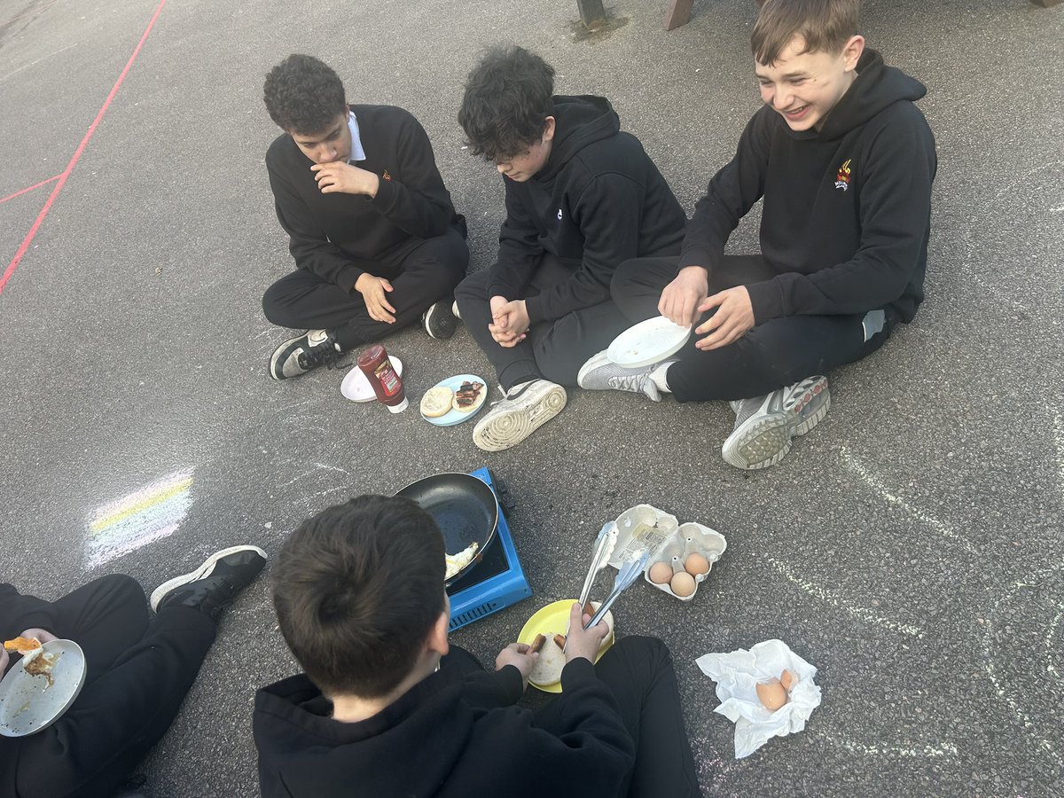 Last week of term calls for some outdoor breakfast cooking to celebrate the positive progress made by our S2 Nurture pupils 🍳