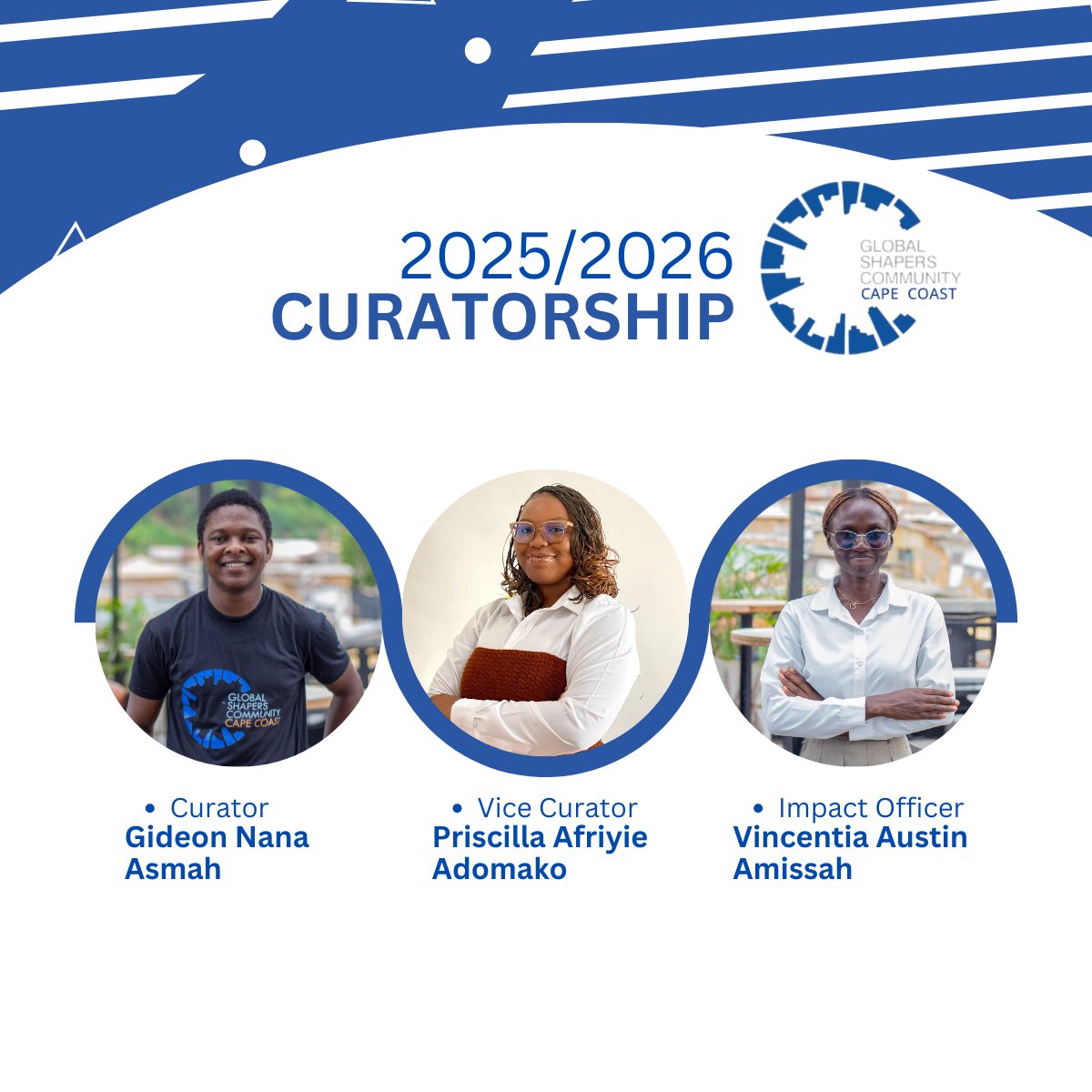 ccshapers's tweet photo. 2025/2026 Curatorship!
We welcome our new curatorship of dynamic, visionary leaders ready to drive innovation, foster collaboration, and uphold the mission of the @GlobalShapers and our prestigious Hub! https://t.co/mAr9u3rme0