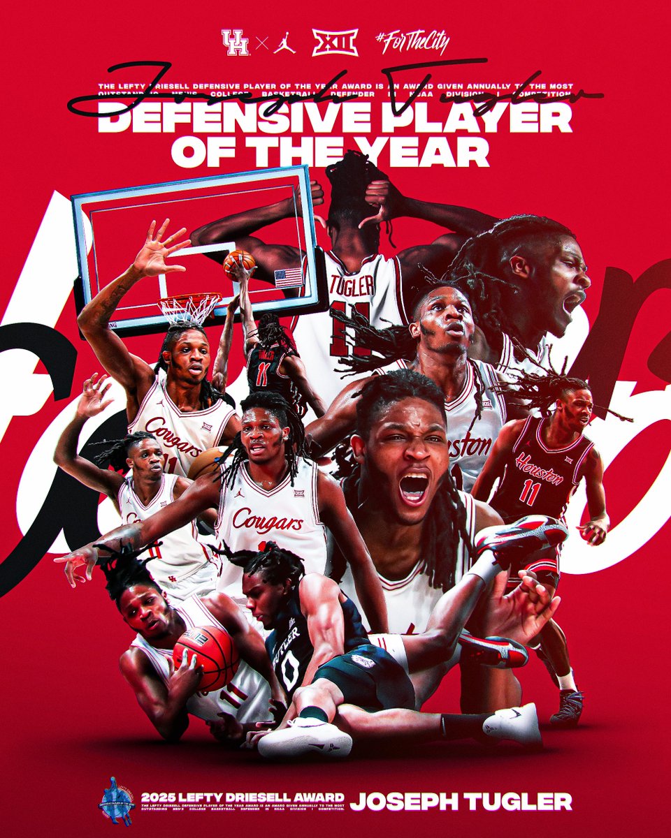 .<a href="/UHouston/">University of Houston</a> fans know who the best defensive player in the country is!

CONGRATS, @Joseph_Tugler on receiving the Lefty Driesell Award... presented by <a href="/collegeinsider/">College Insider Inc.</a> 

#ForTheCity x #GoCoogs 

🔗 – bit.ly/3DQ9qv9