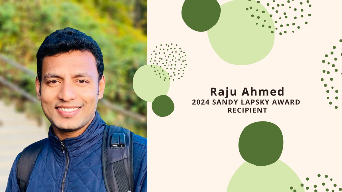 Congratulations to hydro-geomorphology Masters student Raju Ahmed recipient of the 2024 Sandy Lapsky Award! 🥳

Raju's work focuses on historical patterns of extreme hydrological events to enhance flood risk management policies and strategies.

Learn more: geog.ubc.ca/news/raju-ahme…