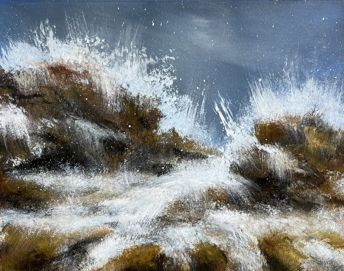 MerseyRiverLad's tweet photo. Loving exploring and painting more sea crashing over the rocks and filling up rock pools. #oceantide #oceantides #seaswell #acryliconpaper #acrylic #acrylicpainting #seaswell #8x10 #finearts #fineart #ooak #supportlocalartists #artforsale check out the link in my bio. https://t.co/JnUz2fGNUy