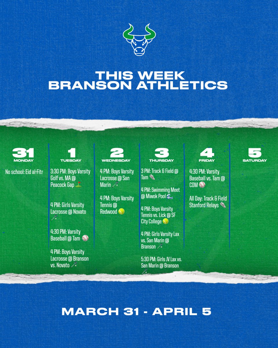 Jam-packed week of Bulls Athletics before Spring Break! Come out and support the Bulls.