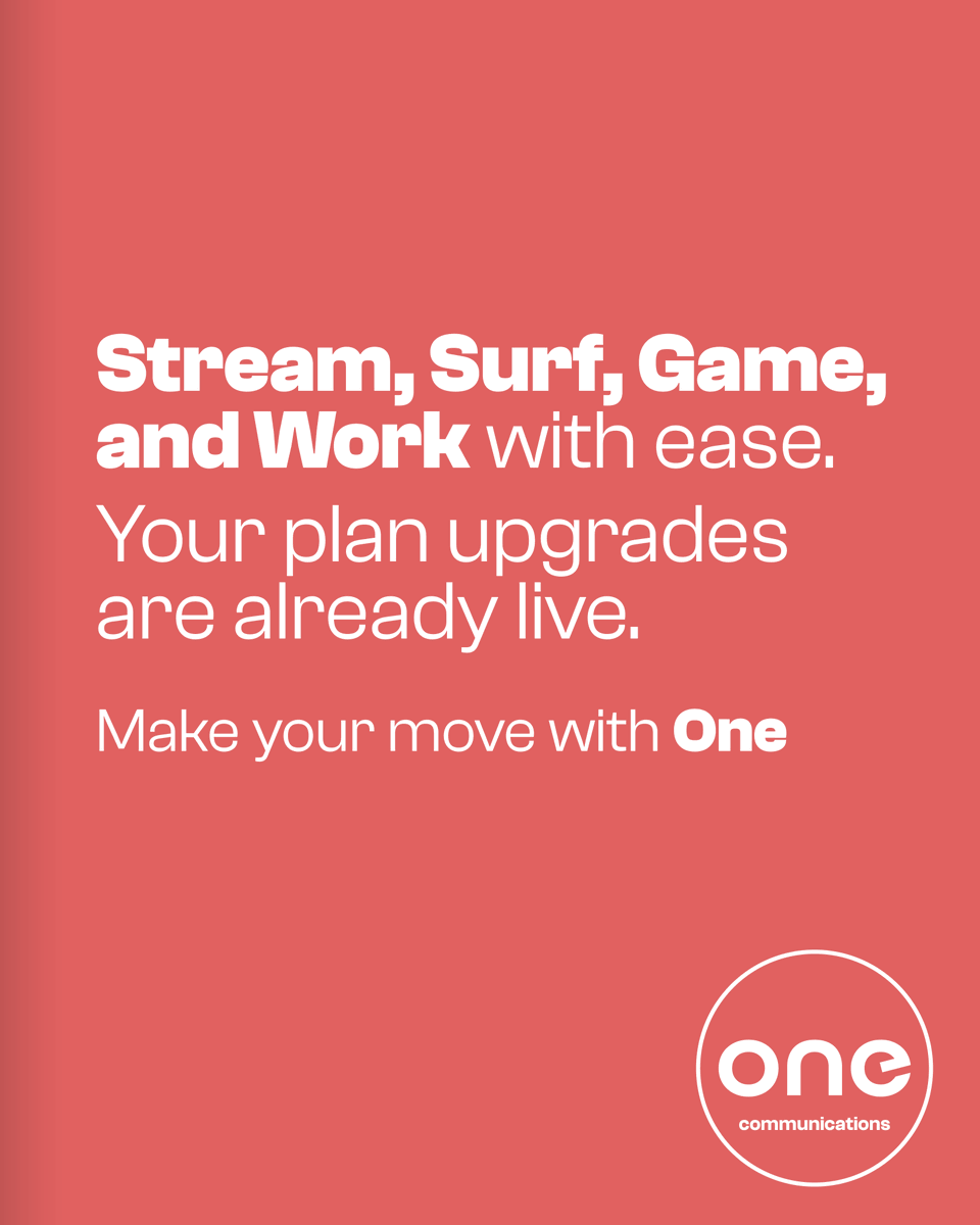 Onecommguyana's tweet photo. Starting today, One Fibre just got faster with up to 1GB speeds!
▪️ Up to 400Mbps+
▪️ FREE install
▪️ New 1GB plan

Still on DSL or other Internet plans? Upgrade here: https://t.co/hqtQgkyjkS

#One #OneComm #OneCommunication #OneFibre #FibreUpgrade #BetterWithOne #FreeInstall https://t.co/HJG5zzgLwC