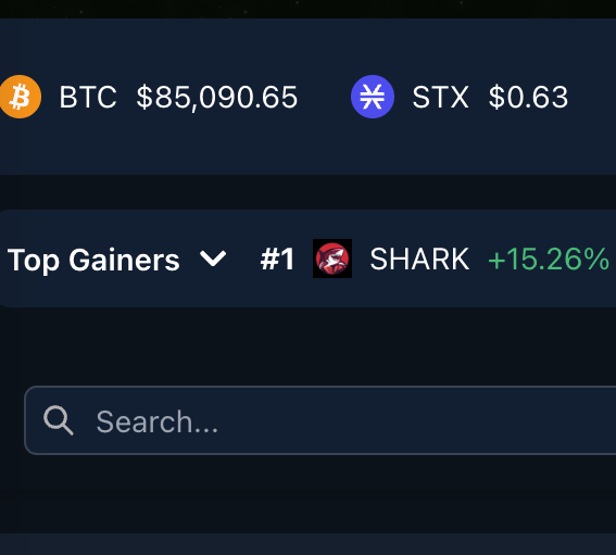 Late GM ☀️

$SHARK is top gainer recorded by <a href="/kraxelio/">kraxel.io</a> and <a href="/stx/">STXTools (Tenero)</a> tools 🔥
And it's not a fool!

Happy Upril 🦈🚀