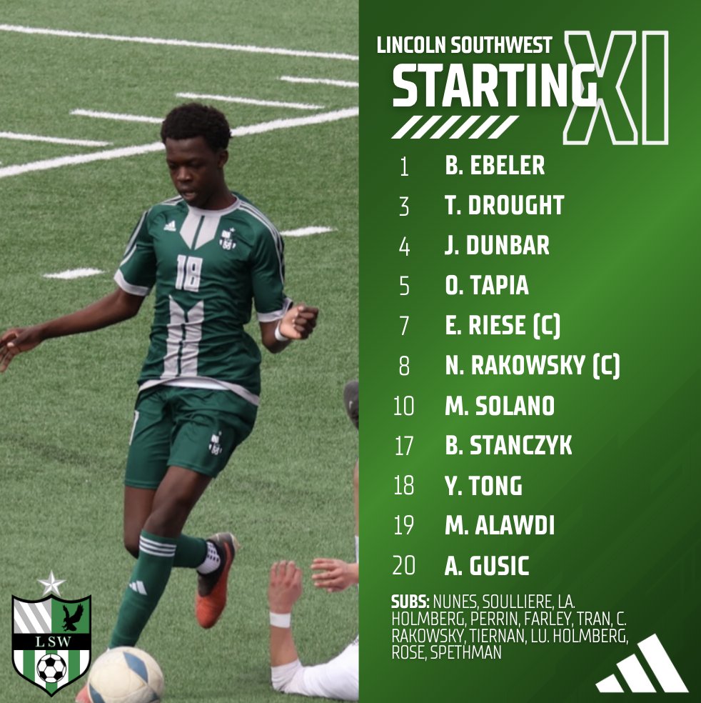 Here is how we line up against Lincoln East in The 5th Edition of The Silver Hawk - Spartan Community Shield! ⚽️🛡️

See you all there! Up the Hawks!