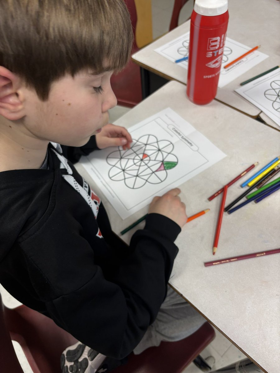 InvernessECA's tweet image. Exploring symmetry in math! Our grade 4 students had a blast at the symmetry stations, discovering how shapes and patterns can be perfectly symmetrical. 

 #SRCEMarchIsMathMonth