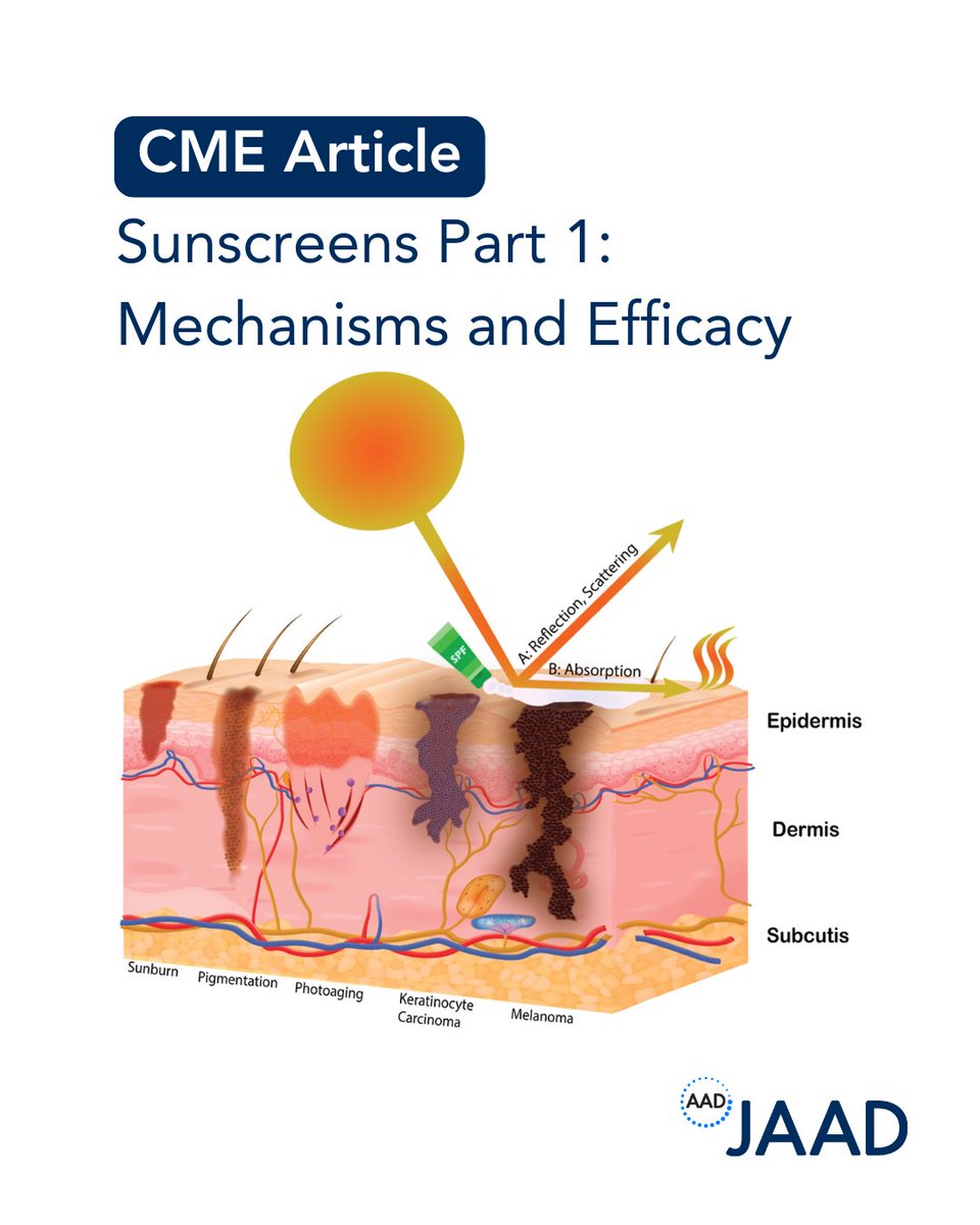 April CME Part 1: sunscreen's efficacy in protecting against sunburn, photocarcinogenesis, photoaging, pigmentary disorders, idiopathic photodermatoses and product use and selection for children and skin of color: bit.ly/41Vje05