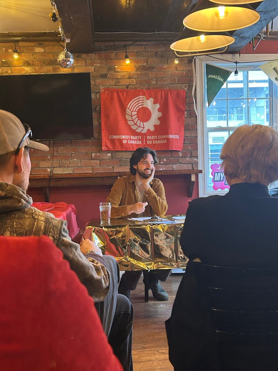 CommunistClubNL's tweet photo. Thank you for all who came out to welcome Sam and Liz at our #votecommunist campaign launch in St. John's! https://t.co/kcsDtsRMvK