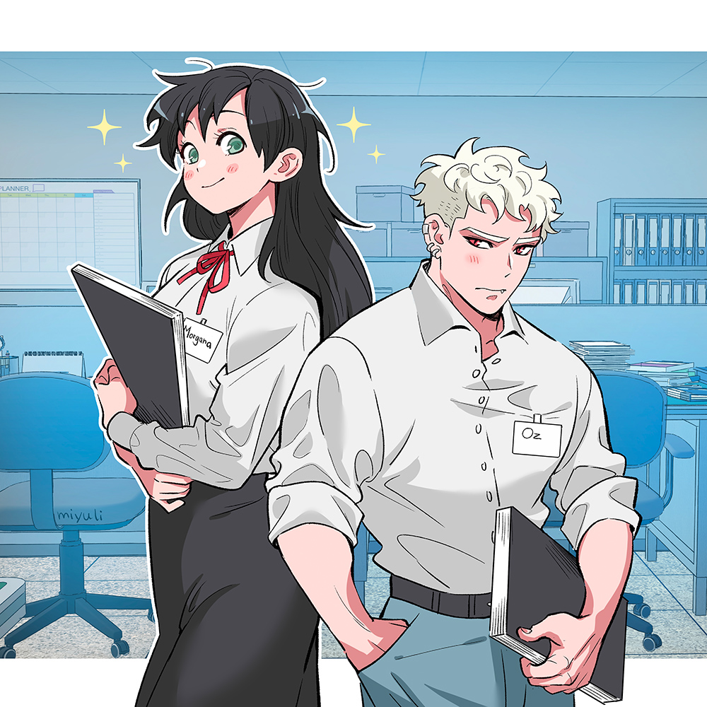 miyuliart's tweet image. Morgana and Oz office AU ✨