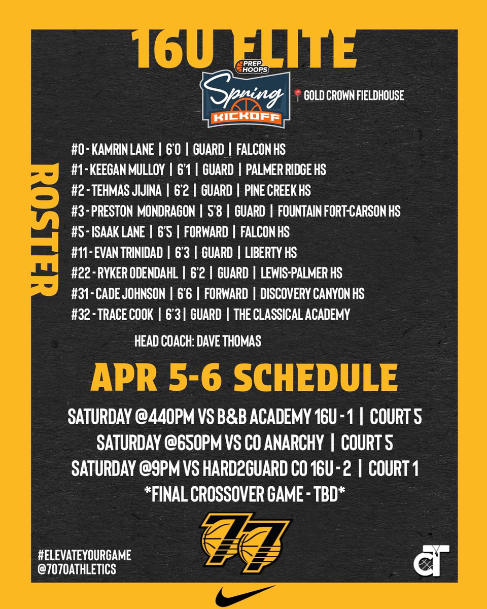 Weekend Schedule Release <a href="/PHCircuit/">Prep Hoops Circuit 🏀</a> #PHSpringKickOff

Team: 16U Elite  

**Any schedule changes can be found on the Prep Hoops App**

#ElevateYourGame | #WeComin |  #LoyalToTheSprings