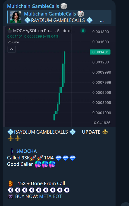 RicoCalll's tweet photo. $MOCHA / #SOL  -- 💥15X💥
Channel: https://t.co/xyED1qxyqs

Join the Channel for Top Tier Memecoins

#BSC #BNB #ETH #memecoins #memecoin https://t.co/IUcpWDQSbC