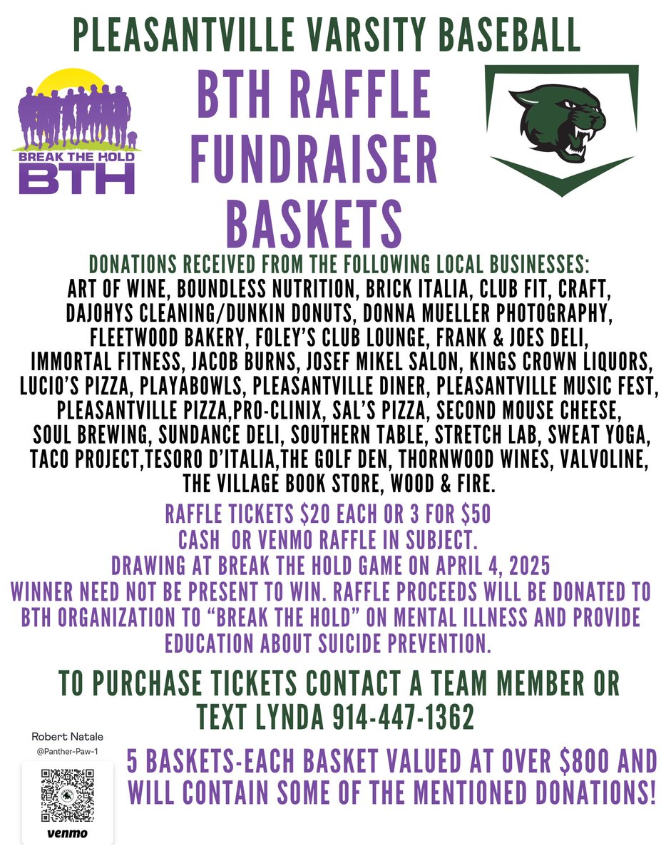 Pleasantville Baseball (@baseball_pville) on Twitter photo Friday April 4th-Break the Hold game vs. Putnam Valley. Please support by purchasing raffle tickets to contribute to this community organization about mental health awareness. $800 gift baskets. <a href="/PVilleAthletics/">Pleasantville Athletics</a> <a href="/MrPalumboPHS/">Joseph Palumbo</a> <a href="/KDJmedia1/">Kevin Devaney Jr.</a> <a href="/lohudsports/">lohud sports</a> <a href="/rayteodora1/">Ray Teodora</a> <a href="/break_the_hold/">Break The Hold</a> Friday April 4th-Break the Hold game vs. Putnam Valley. Please support by purchasing raffle tickets to contribute to this community organization about mental health awareness. $800 gift baskets. <a href="/PVilleAthletics/">Pleasantville Athletics</a> <a href="/MrPalumboPHS/">Joseph Palumbo</a> <a href="/KDJmedia1/">Kevin Devaney Jr.</a> <a href="/lohudsports/">lohud sports</a> <a href="/rayteodora1/">Ray Teodora</a> <a href="/break_the_hold/">Break The Hold</a>