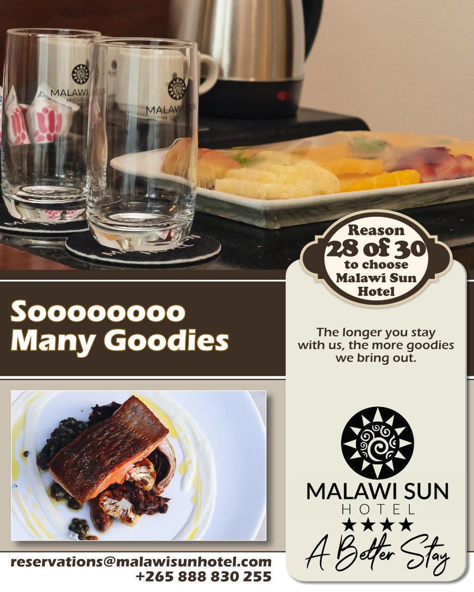 Reason 28 of 30 to choose Malawi Sun Hotel and Conference Centre😊