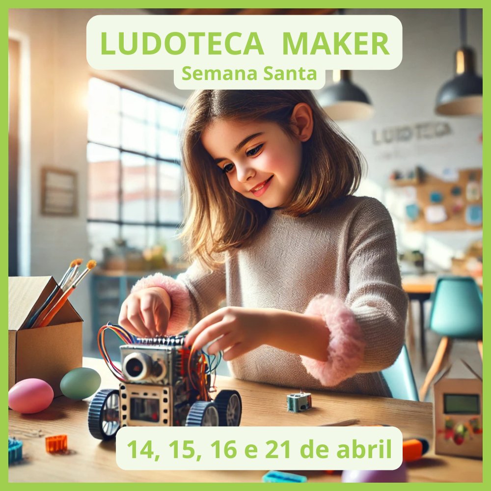 🚀 ¡Vuelve la Ludoteca Maker de Semana Santa a Santiago! El 14, 15, 16 y 21 de abril, niños/as de 5 a 14 años disfrutarán de robótica, videojuegos, ciencia, arte ¡y mucha diversión! 📷 vermislab.com/ludoteca-maker…… #VermisLAB