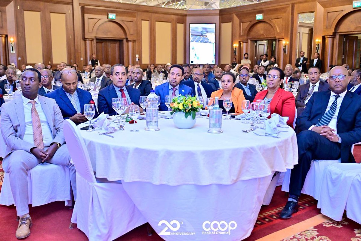 Coopbankoromia's tweet photo. Happening Now!
The 20th Anniversary  closing program of Coopbank is underway at Sheraton Hotel. Stay tuned!

#Coopbank #Coopbank20thAnniversary #20YearsOfGrowthAndEmpowerment #Project20For20 #SheratonAddisHotel #Ethiopia https://t.co/aZJ75R2mP7