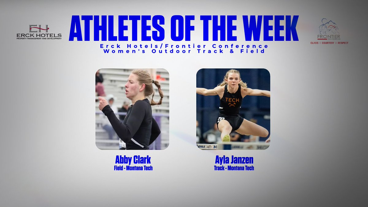 FConference's tweet photo. 👟 @DiggerAthletics earn sweep on third edition of 2025 Erck Hotels/Frontier Conference Women's Outdoor Track &amp; Field weekly honors.  Congratulations to this week's winners:

Field:  Abby Clark
Track:  Ayla Janzen

📰 https://t.co/yceP9NGAHs

#FCsports I #TheRightWayToPlay https://t.co/s7mzEIbkYk
