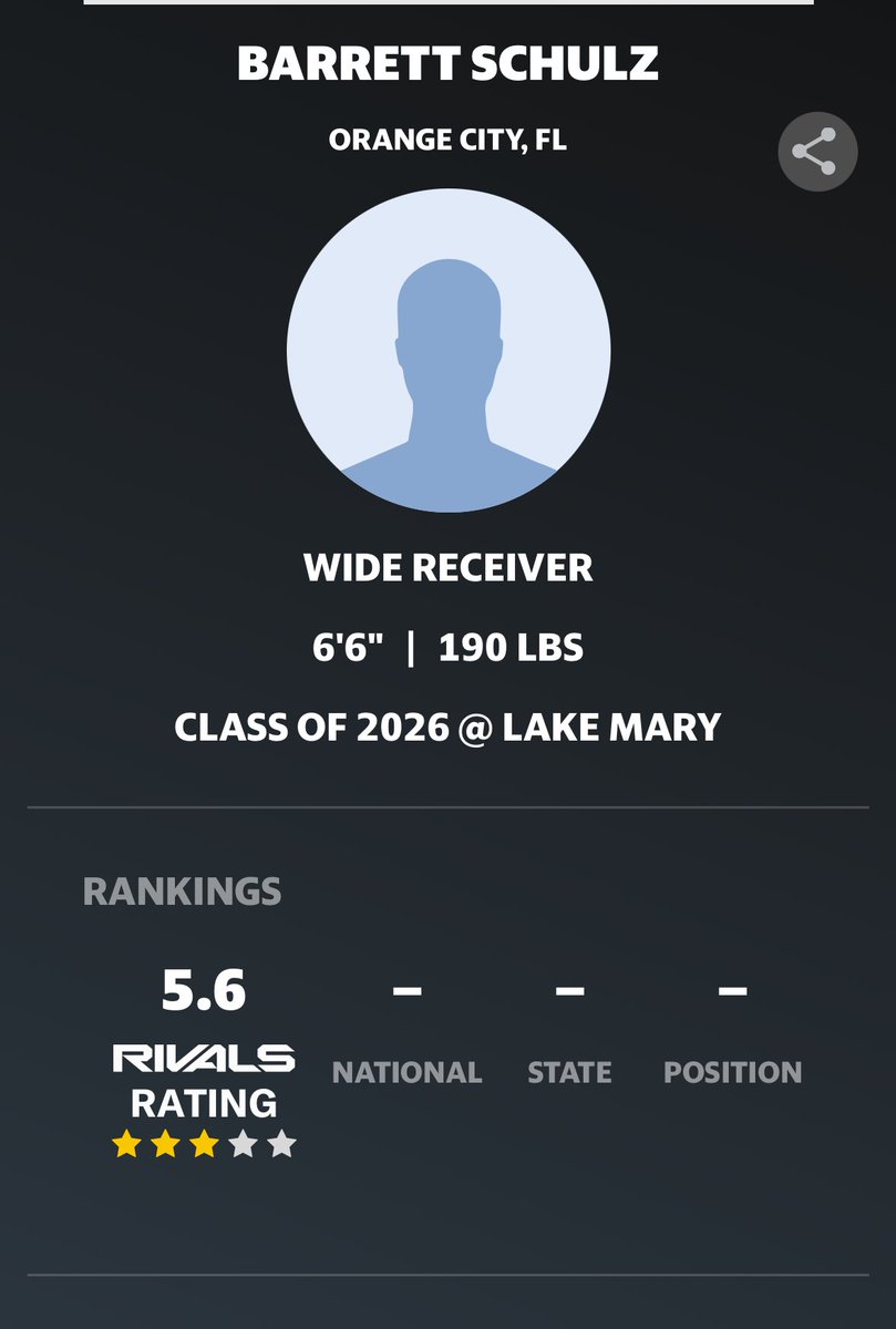 Blessed to be a 3 star ⭐️⭐️⭐️ <a href="/Rivals/">Rivals</a> <a href="/CoachWheelz/">Kevin Wheeler Jr.</a> <a href="/CoachAJBrooks/">AJ Brooks/CertifiedDawgs🙏🏾👨‍👩‍👧🐶🖤🩸🤞🏾</a> <a href="/LMRamsFootball/">Lake Mary Football</a> <a href="/CoachRobertsHS/">Justin Roberts</a> <a href="/Adamdon3/">Adam Donnelly</a>
