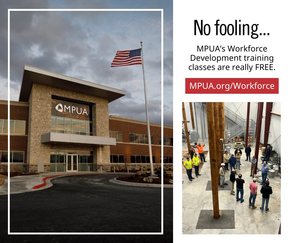 Today may be #AprilFoolsDay, but MPUA is always serious about fostering a skilled workforce in the public utility sector. Our FREE courses serve as a gateway for aspiring professionals to embark on a successful career path. Learn more at MPUA.org/Workforce.