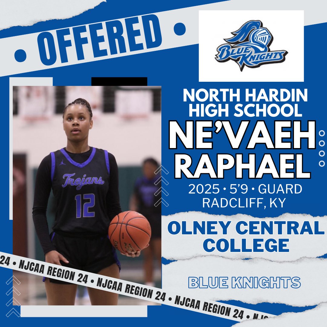 North Hardin Lady Trojans Girls Basketball (@nhhs_girlshoops) on Twitter photo Congratulations to Senior Ne’vaeh Raphael on her offer from Olney Central College!
•
•
.
.
<a href="/NevaehRaphael12/">Ne’vaeh Raphael</a> <a href="/NorthHardinHS/">North Hardin HS</a> <a href="/AthleticsNHHS/">NH Trojans</a> <a href="/nhhs_girlshoops/">North Hardin Lady Trojans Girls Basketball</a> <a href="/CoachDB_/">Destiny Bramblett M.S.</a> #nhhs #northhardin #offer #nextlevel #onward #OlneyCentralCollege #jucoproduct #juco Congratulations to Senior Ne’vaeh Raphael on her offer from Olney Central College!
•
•
.
.
<a href="/NevaehRaphael12/">Ne’vaeh Raphael</a> <a href="/NorthHardinHS/">North Hardin HS</a> <a href="/AthleticsNHHS/">NH Trojans</a> <a href="/nhhs_girlshoops/">North Hardin Lady Trojans Girls Basketball</a> <a href="/CoachDB_/">Destiny Bramblett M.S.</a> #nhhs #northhardin #offer #nextlevel #onward #OlneyCentralCollege #jucoproduct #juco