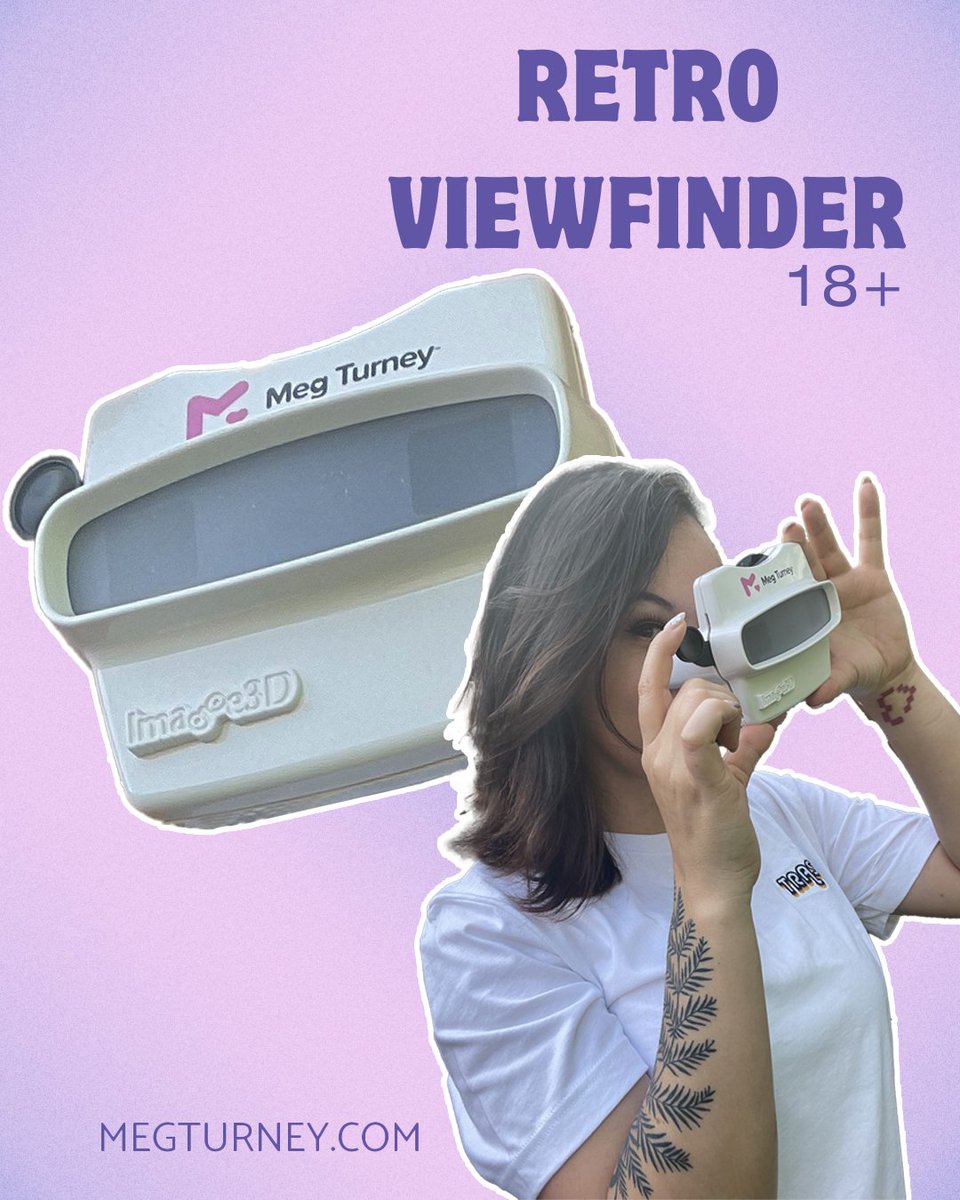 MegTurneyMerch's tweet image. No fooling here! New to the store, a Meg Turney Retro Viewfinder with a reel featuring 7 of Meg's favorite photos from the Book! Check it out in the store today 🤍