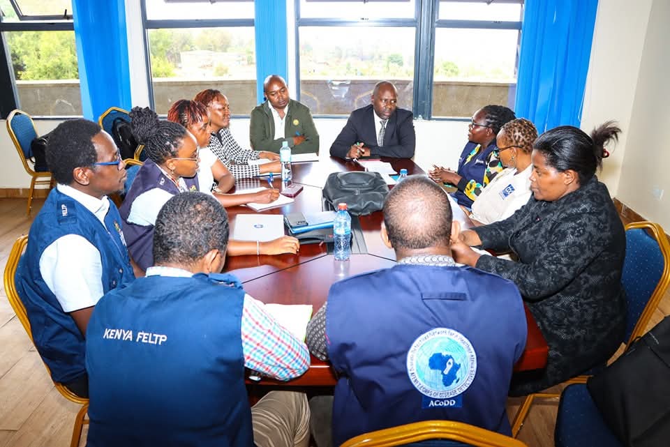 A team of epidemiologists from the Ministry of Health (MOH) visited County Director of Health, Dr. Koome Muthuri, to follow up on active Tuberculosis (TB) case finding. They discussed a planned five-day TB outreach program in the Igembe region.