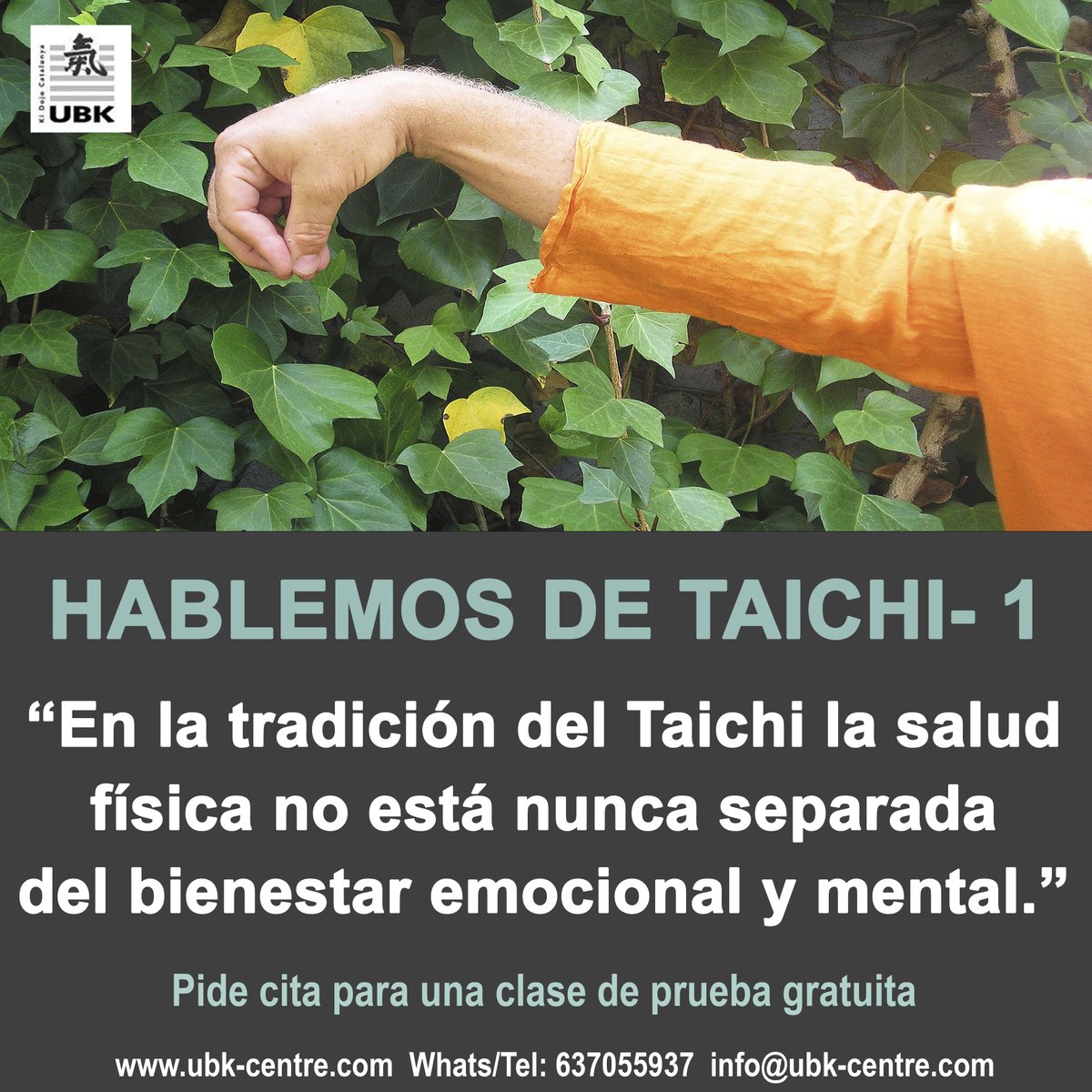 PARLEM DE #TAITXI (#Taijiquan)- 1
“En la tradició del Tai-txi la salut física no está mai separada del benestar emocional i mental.”
Tew Bunnag
Vols saber-ne més? Clica l'enllaç: ubk-centre.com/classes-tai-tx…
Som escola. La diferència és la qualitat
#taichi #taiji #taijiquan #calma #ki