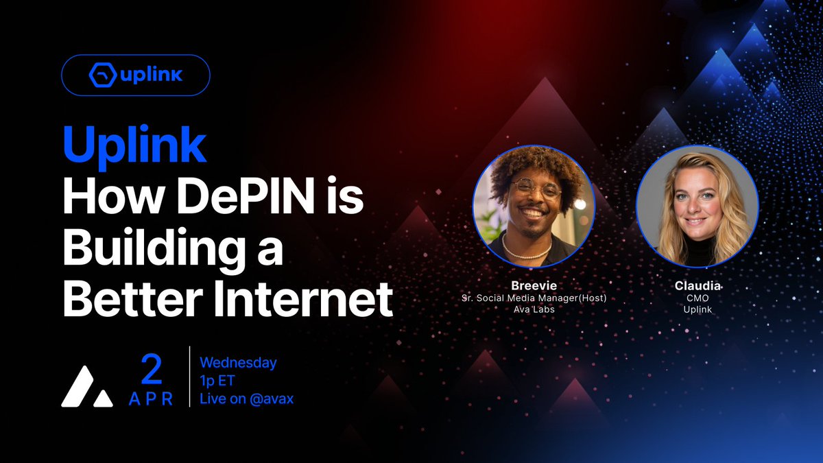 With over 250K router registrations, is Uplink proving there’s a better, more decentralized way to improve the internet?

Join <a href="/BreevieGotRekt/">Breevie🔺️🎈</a> and <a href="/uplink_xyz/">Uplink</a> tomorrow at 1pm ET to explore the impact of their DePIN Layer 1 for the masses.