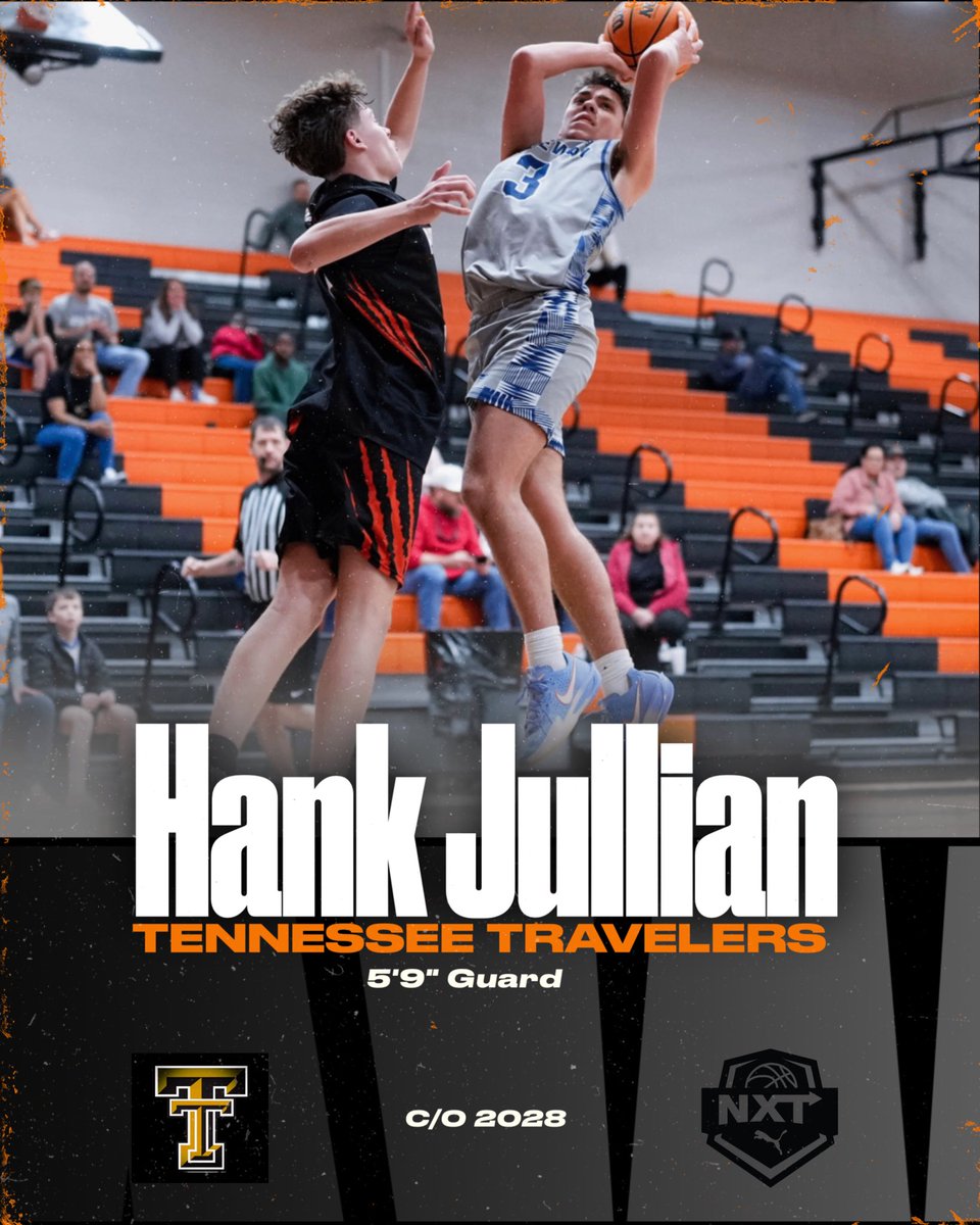 Tennessee Travelers 2028 (@tntravelers2028) on Twitter photo Hank “Bocephus” Julian is NXT. Welcome to the <a href="/NxtProHoops/">NXTPRO Hoops</a> circuit. A hard nose kid that likes to work. Plays physical and does what is asked of him on the court. <a href="/tntravelers5sp/">@TNTravelers5SP</a> <a href="/tntravelers2028/">Tennessee Travelers 2028</a> @tnbasketballacademy <a href="/NxtProHoops/">NXTPRO Hoops</a> <a href="/PRO16League/">PRO16/NXTPRO League</a> <a href="/PUMAHoops/">PUMA Basketball</a> Hank “Bocephus” Julian is NXT. Welcome to the <a href="/NxtProHoops/">NXTPRO Hoops</a> circuit. A hard nose kid that likes to work. Plays physical and does what is asked of him on the court. <a href="/tntravelers5sp/">@TNTravelers5SP</a> <a href="/tntravelers2028/">Tennessee Travelers 2028</a> @tnbasketballacademy <a href="/NxtProHoops/">NXTPRO Hoops</a> <a href="/PRO16League/">PRO16/NXTPRO League</a> <a href="/PUMAHoops/">PUMA Basketball</a>