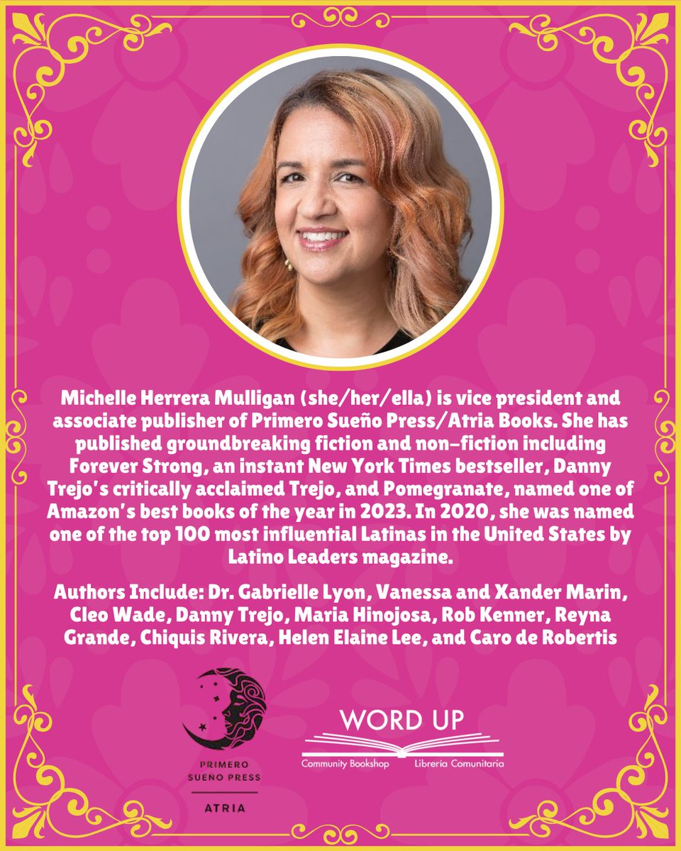 WordUpBooks's tweet image. You&apos;re invited to celebrate @primero_sueno first anniversary at a panel on Latinx publishing with @Maria_Hinojosa, Luis Jaramillo, and @MHMwrites at #RecirculationNYC in the Heights! Obviously we&apos;ll also be dancing &amp;amp; eating, too :) 

REGISTER for free at WithFriends.co/WordUp