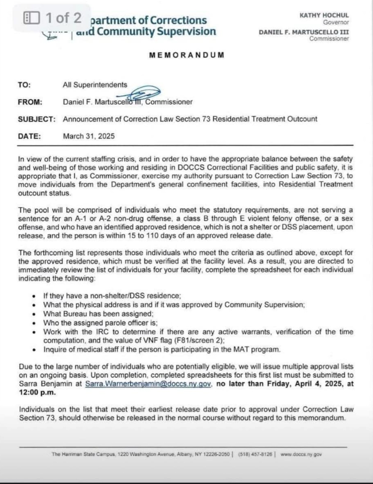 BobLonsberry's tweet photo. You knew it was coming. Citing staffing shortages -- caused by the governor's firing of 2,000 guards -- the state of New York is releasing convicts from prison. https://t.co/NVteaO6USI