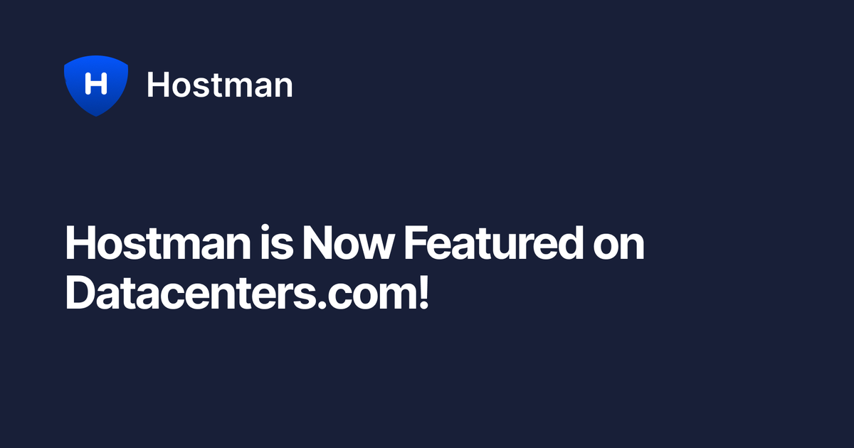 Great news—we're excited to share that Hostman has been featured on <a href="/datacenterscom/">Datacenters.com</a>, a leading platform for cloud solutions! Check out here datacenters.com/providers/host…

#hostman #cloudstrategy #cloudhosting