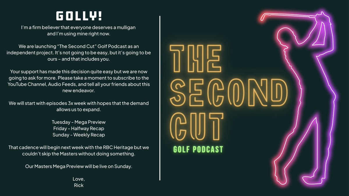 RickRunGood's tweet image. 🚨 BIG NEWS!

"The Second Cut" launches on Sunday.
This is a sequel that you won't want to miss.

YouTube: bit.ly/43zqHTK
Audio: bit.ly/TheSecondCut