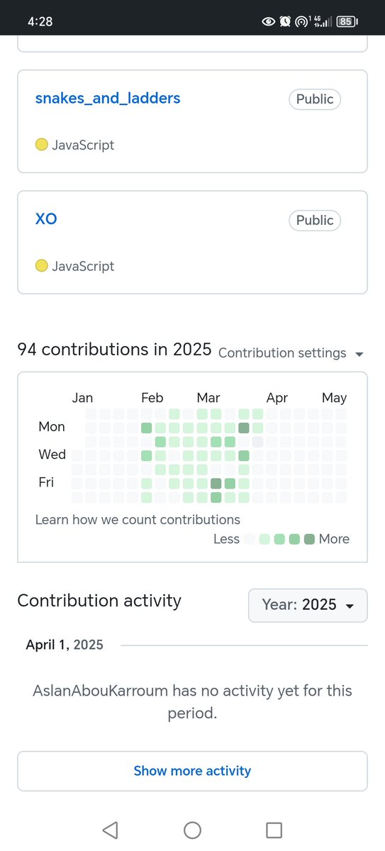 Is <a href="/github/">GitHub</a> pulling an April Fools' prank? The contributions don't appear on the contribution graph 🤷‍♂️